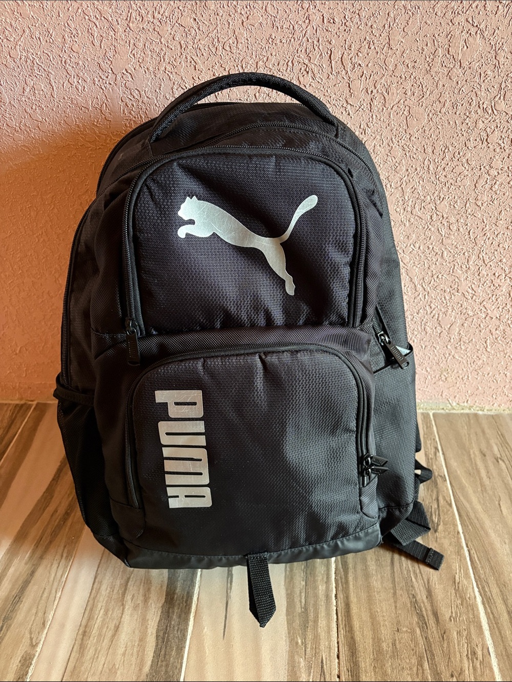 Puma Black Athletic Backpack with Iconic Logo